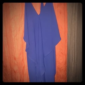 Royal blue ruffle dress